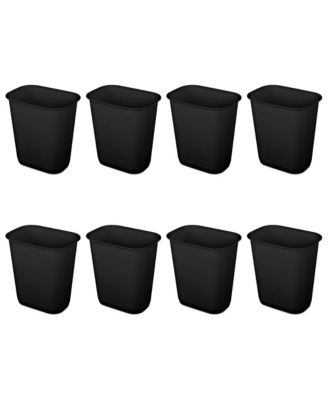 Корзина для мусора Sterilite 3 Gallon прямоугольная, малая, для дома, 8 шт., черная