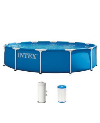 Набор надземных бассейнов Intex 28211EP, 12x30 футов, металлический каркас, с фильтрующим насосом