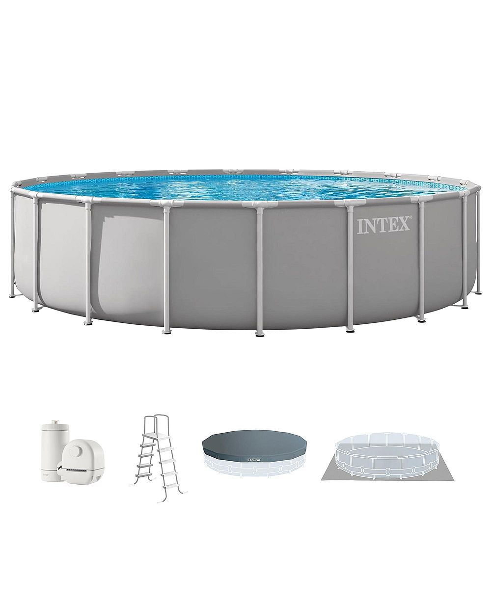 INTEX Prism Frame 20ft x 52in Premium Above Ground Pool Set with Filter Pump