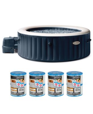 Портативный надувной джакузи Intex PureSpa Plus с 12 картриджами для фильтрации