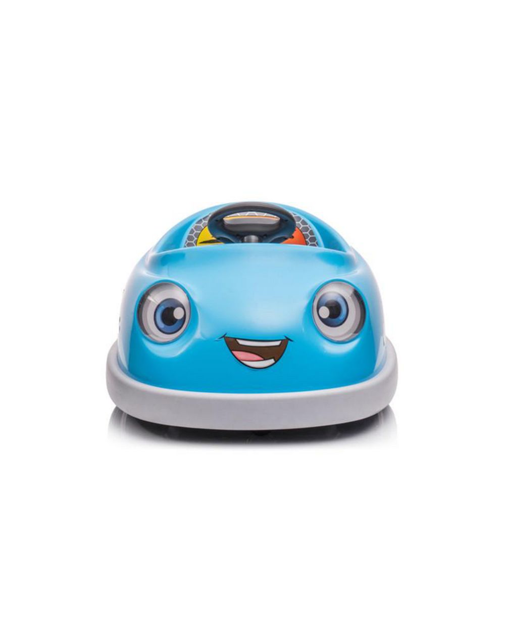 YOBTOP электромобиль для детей на 12V с двойным приводом, бампер-кар, 1-6 лет, с толкающим стержнем, в форме обеденной тарелки, USB BT музыка, режим качелей, антиударный бампер