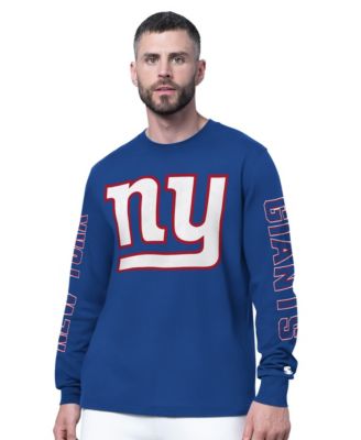 Starter Men's Royal New York Giants Clutch Hit II Long-Sleeve T-Shirt