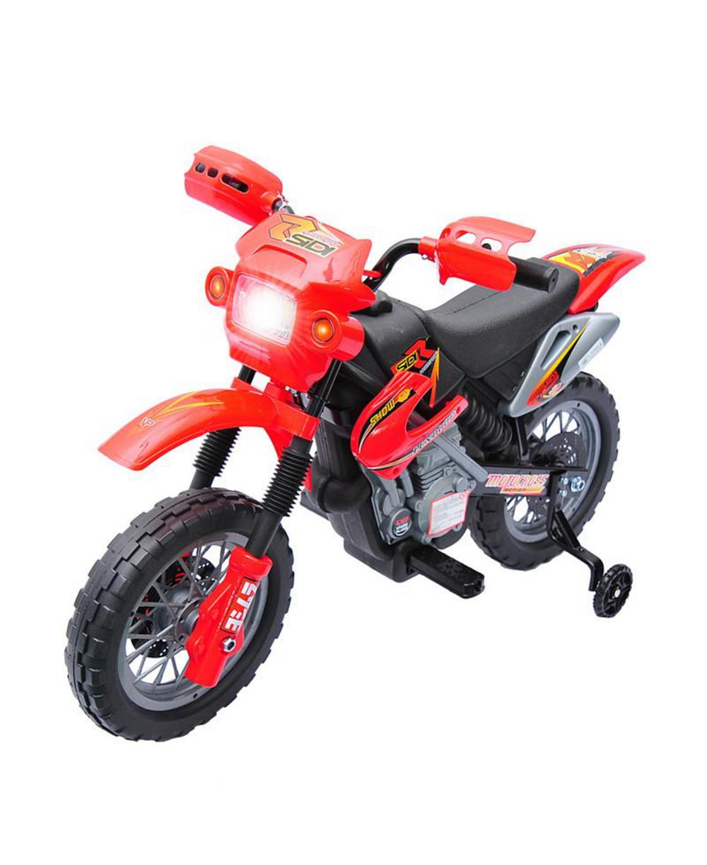 YOBTOP 6V Детский электрический мотоцикл Dirt Bike с обучающими колесами, работающий от батареи, перезаряжаемая игрушка-мотоцикл, возраст 5+