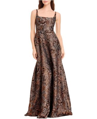 Вечернее платье Dress The Population Women's Vienna Square Neck Metallic Jacquard Ball Gown