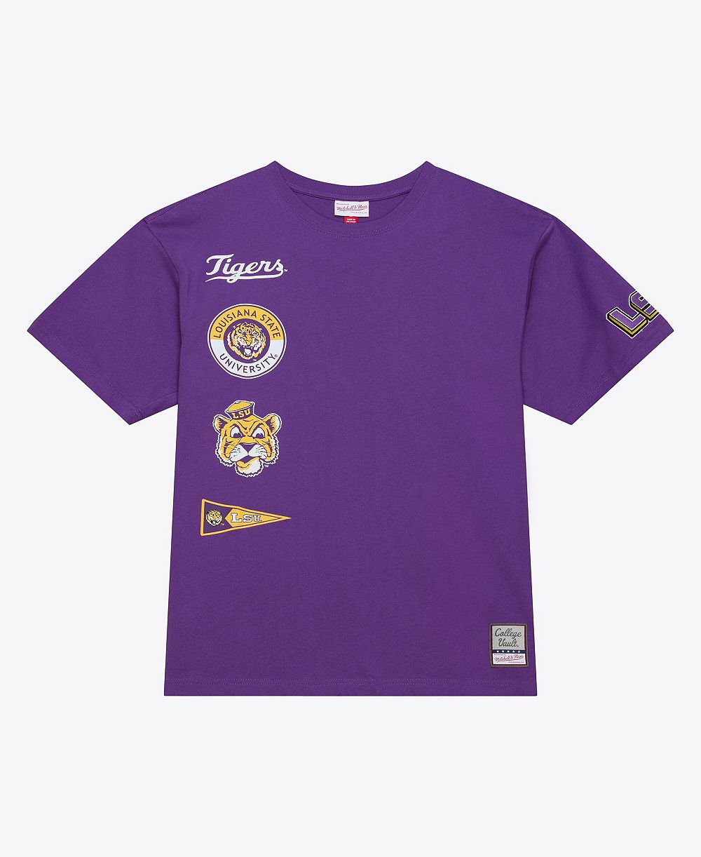 Mitchell & Ness Men's Purple LSU Tigers Double Clutch Premium T-Shirt