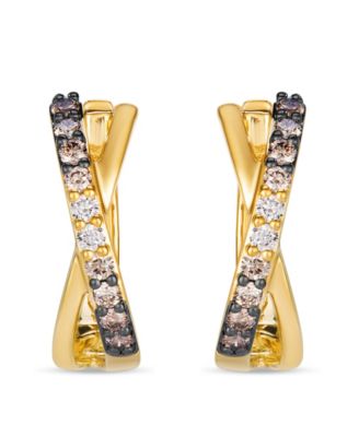 Le Vian Chocolate Diamond Huggie Earrings (0.45 ct. t.w.) in 14k Honey Gold