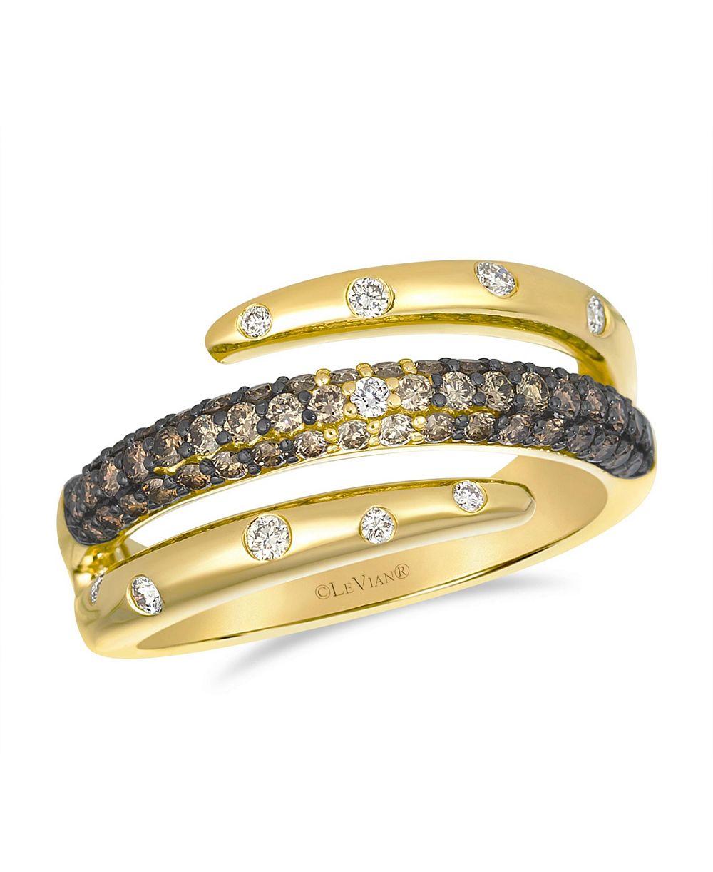Le Vian Nude Diamond (1/10 ct. t.w.) & Chocolate Diamond (1/8 ct. t.w.) Ring in 14k Yellow Gold