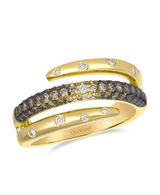 Le Vian кольцо из желтого золота 14k с бриллиантами Nude (1/10 карата суммарно) и Chocolate Diamond (1/8 карата суммарно)