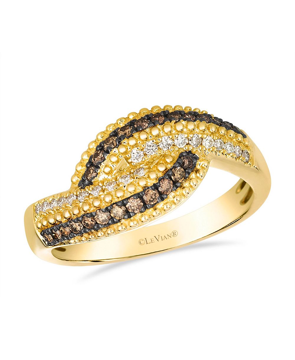 Le Vian Nude Diamond (1/8 ct. t.w.) & Chocolate Diamond (1/4 ct. t.w.) Ring in 14k Yellow Gold