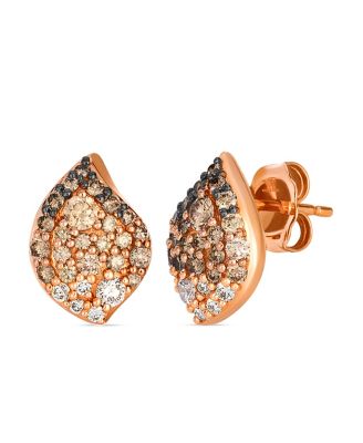 Le Vian Vanilla Diamond (0.14 ct. t.w.) & Chocolate Diamond (0.60 ct. t.w.) Earrings in 14k Strawberry Gold