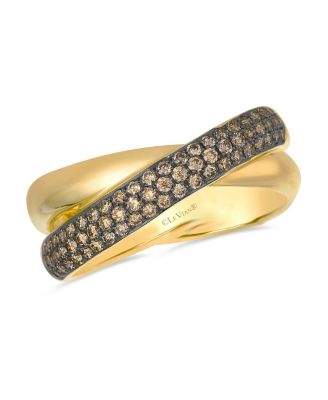 Le Vian кольцо с шоколадным бриллиантом (3/8 карата) в желтом золоте 14k
