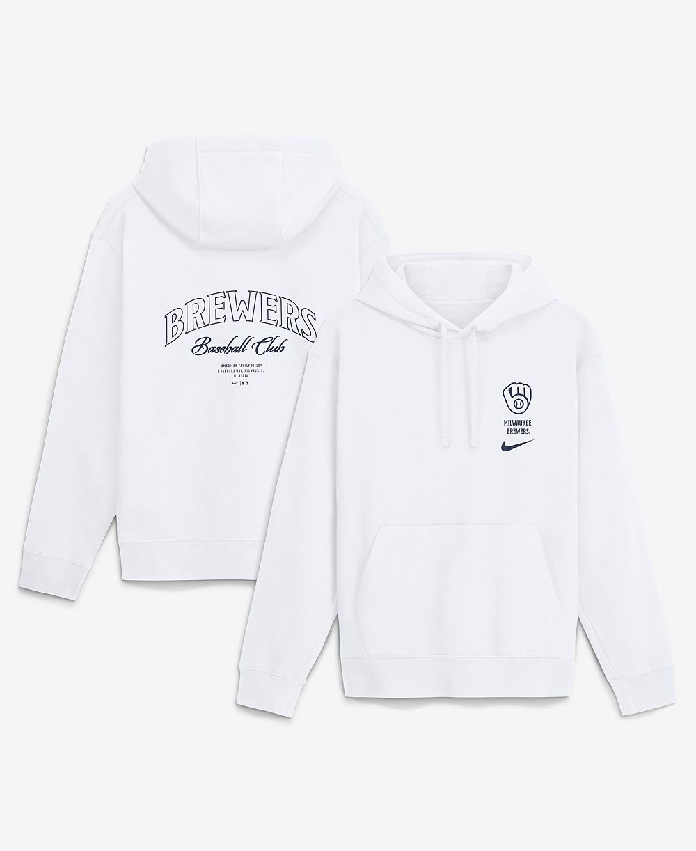 Мужское худи Nike Milwaukee Brewers Club Fleece Pullover