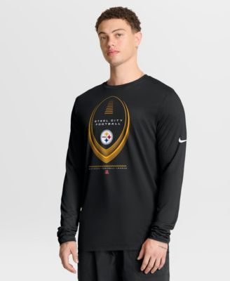 Nike Men's Pittsburgh Steelers Legend Icon Long-Sleeve Crewneck T-Shirt