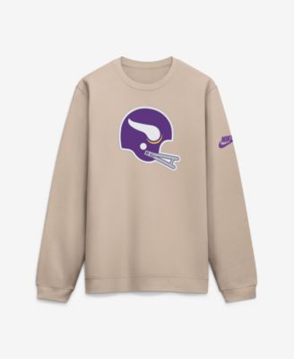 Nike Men's Minnesota Vikings I-Formation Rewind Club Fleece-Lined Crew Sweatshirt