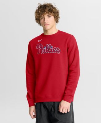 Nike Men's Philadelphia Phillies Wordmark Brushed-Back Fleece Sweatshirt