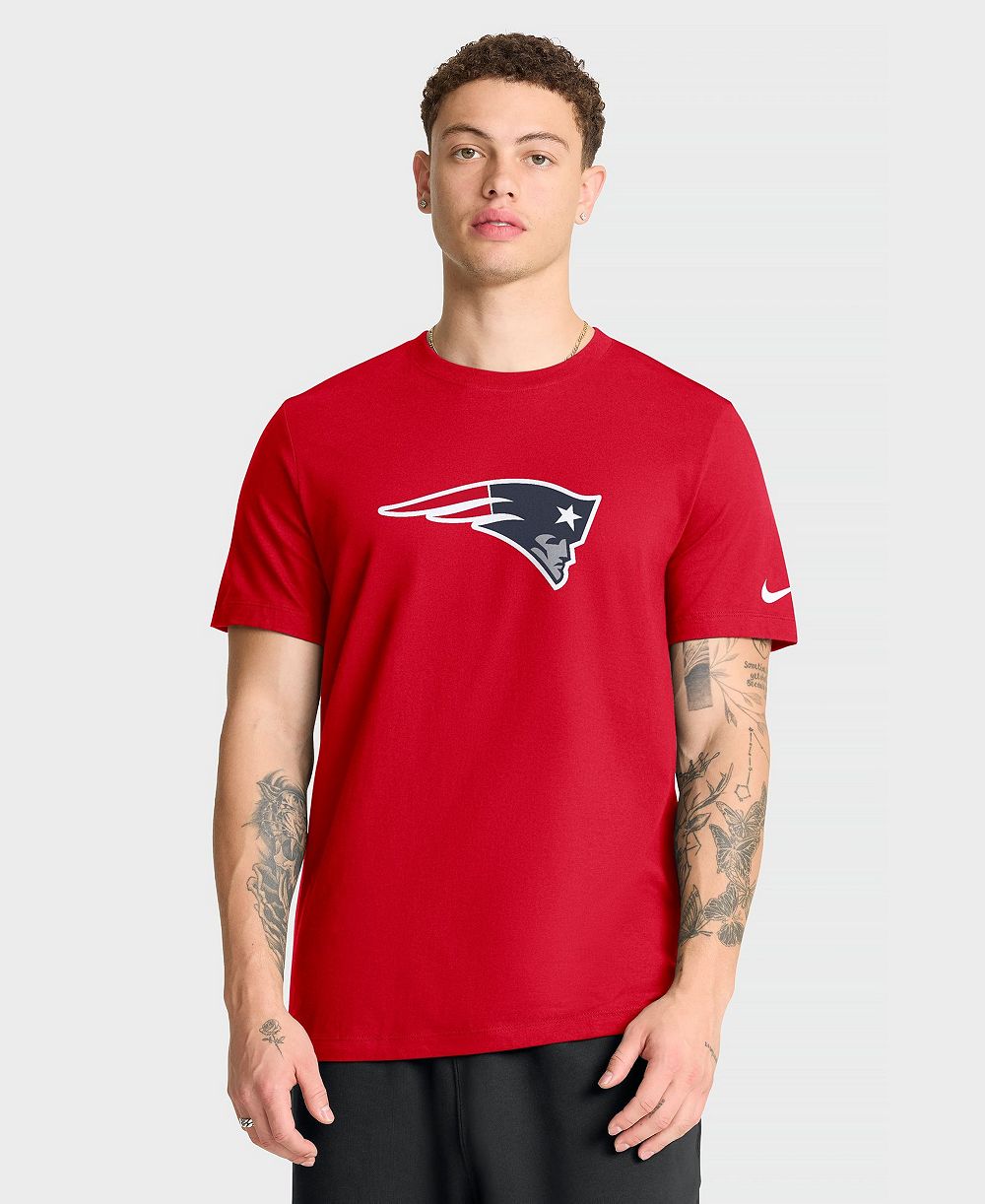 Nike Men's New England Patriots Logo Essential Crewneck Graphic T-Shirt