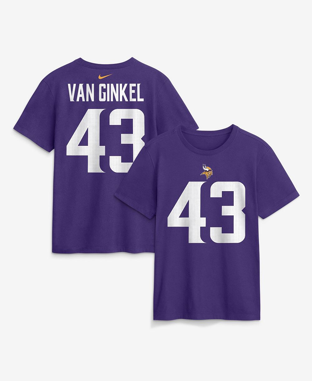 Nike Men's Minnesota Vikings Andrew Van Ginkel Name & Number Crewneck T-Shirt