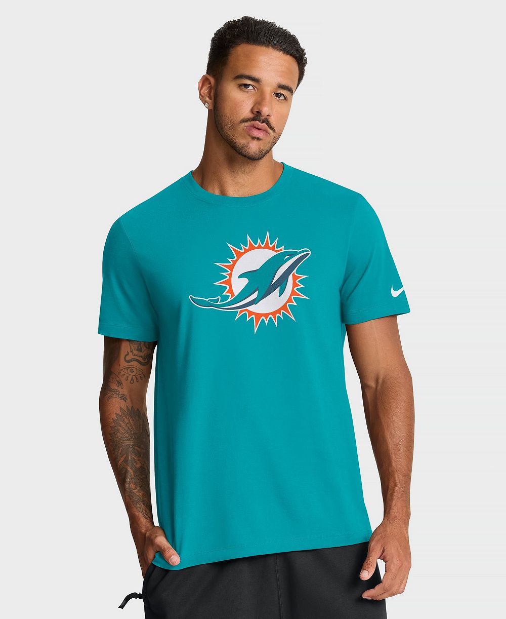 Nike Men's Miami Dolphins Essential Logo Crewneck T-Shirt