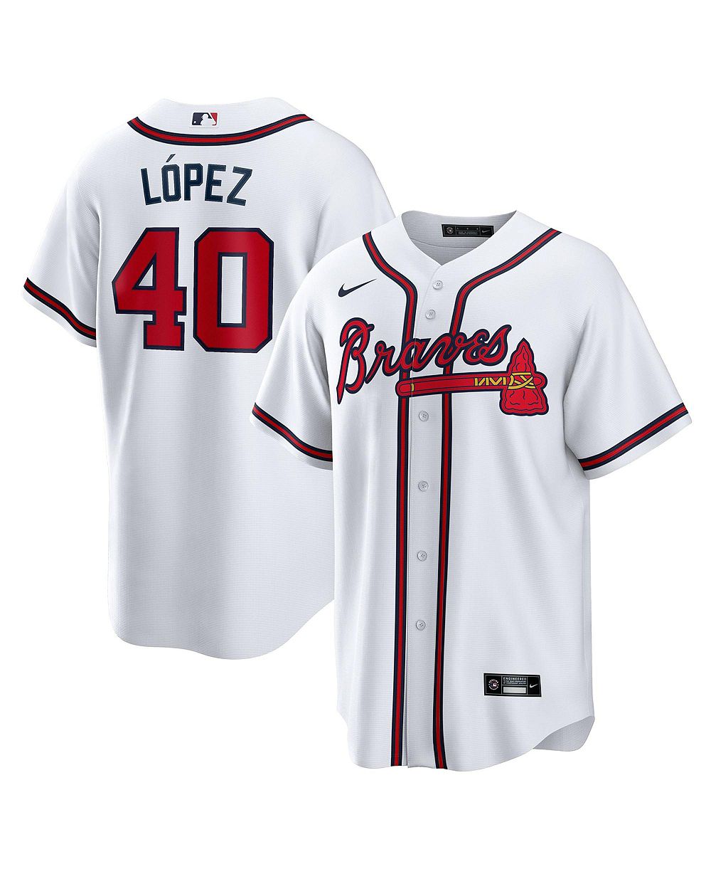 Nike Мужская реплика джерси Atlanta Braves Reynaldo Lopez Relaxed-Fit Home
