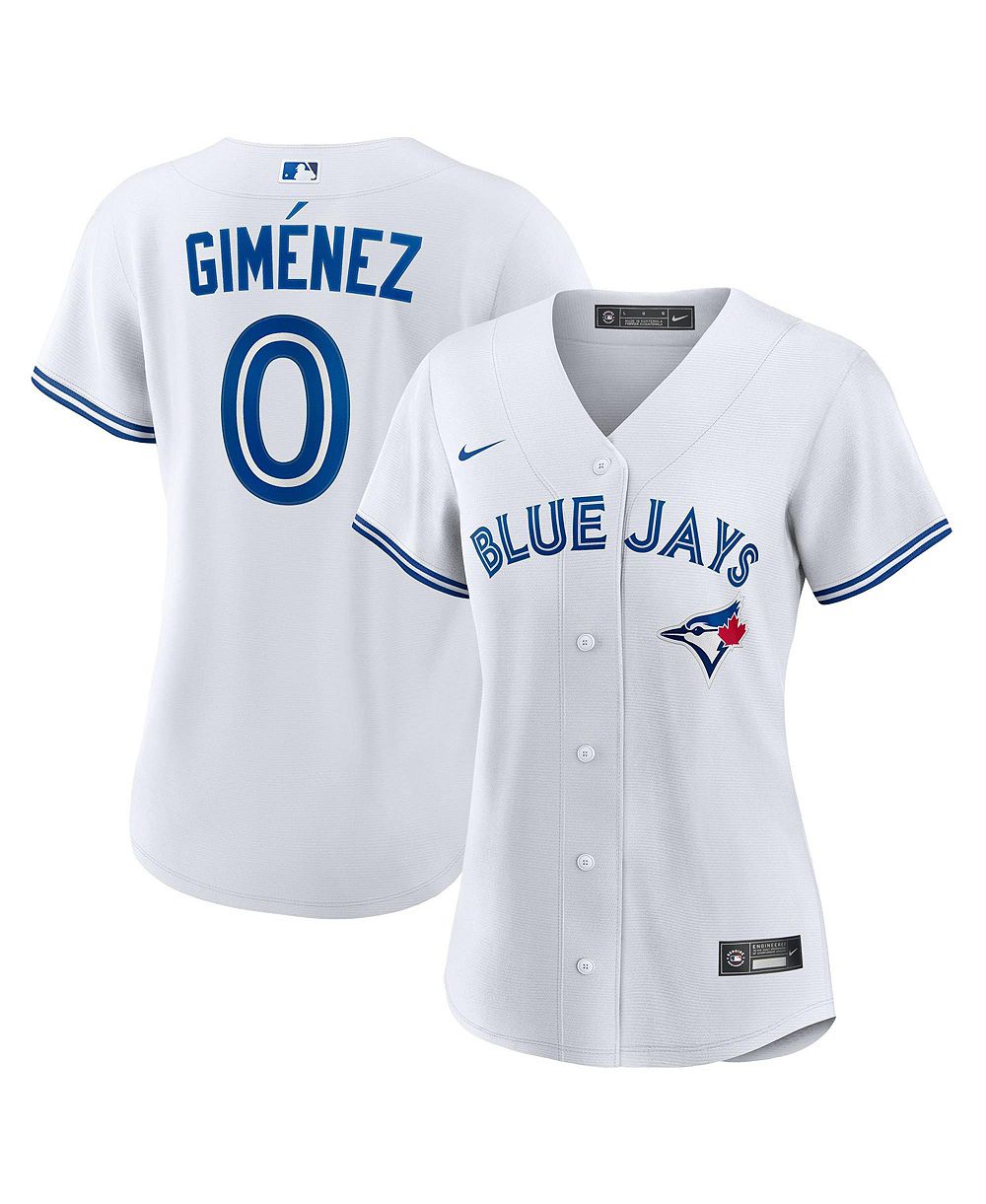 Мужская реплика джерси Nike Toronto Blue Jays Andres Gimenez #0 с V-образным вырезом