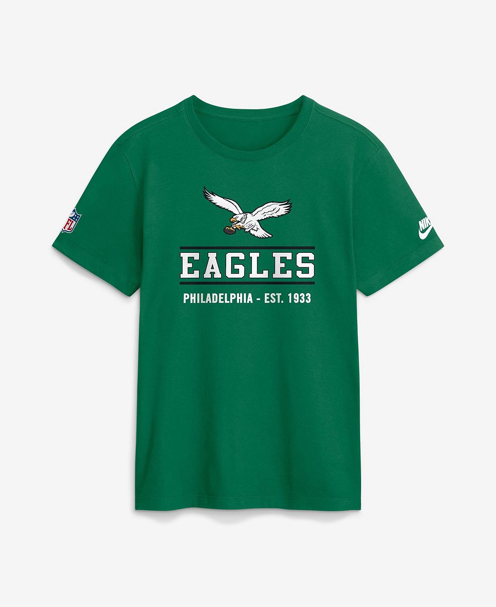 Мужская футболка Nike Philadelphia Eagles Sideline Final Sprint Classic-Fit Throwback-Graphic, Big & Tall