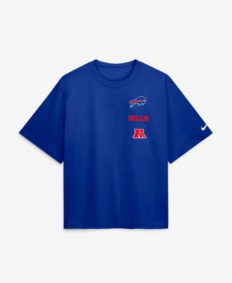 Nike Women's Buffalo Bills Primetime Premium Essential Loose-Fit Boxy Screen-Print Graphics T-Shirt