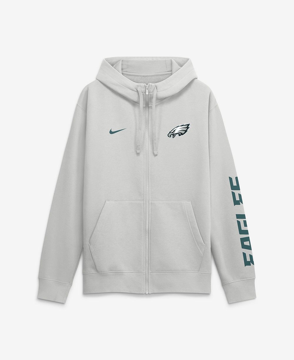 Nike Men's Cool Down Club Philadelphia Eagles Full-Zip Scuba Hood Hoodie