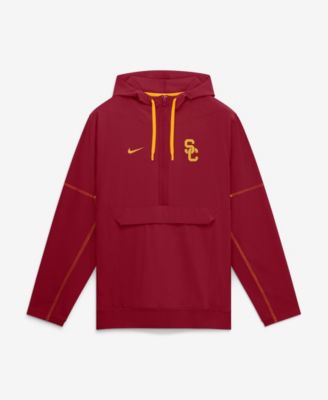 Nike Men's USC Trojans USC Sideline Anorak Half-Zip Hoodie