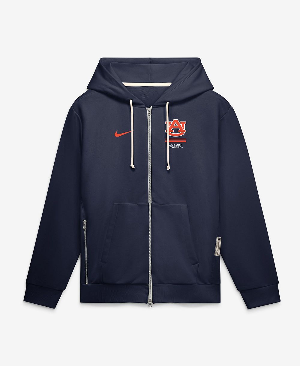 Nike Men's Auburn Tigers Sideline Standard Issue Full-Zip Relaxed-Fit Hoodie