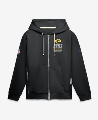 Nike Men's Los Angeles Rams Standard Issue Quarterback Scramble Full-Zip Loose-Fit Hoodie