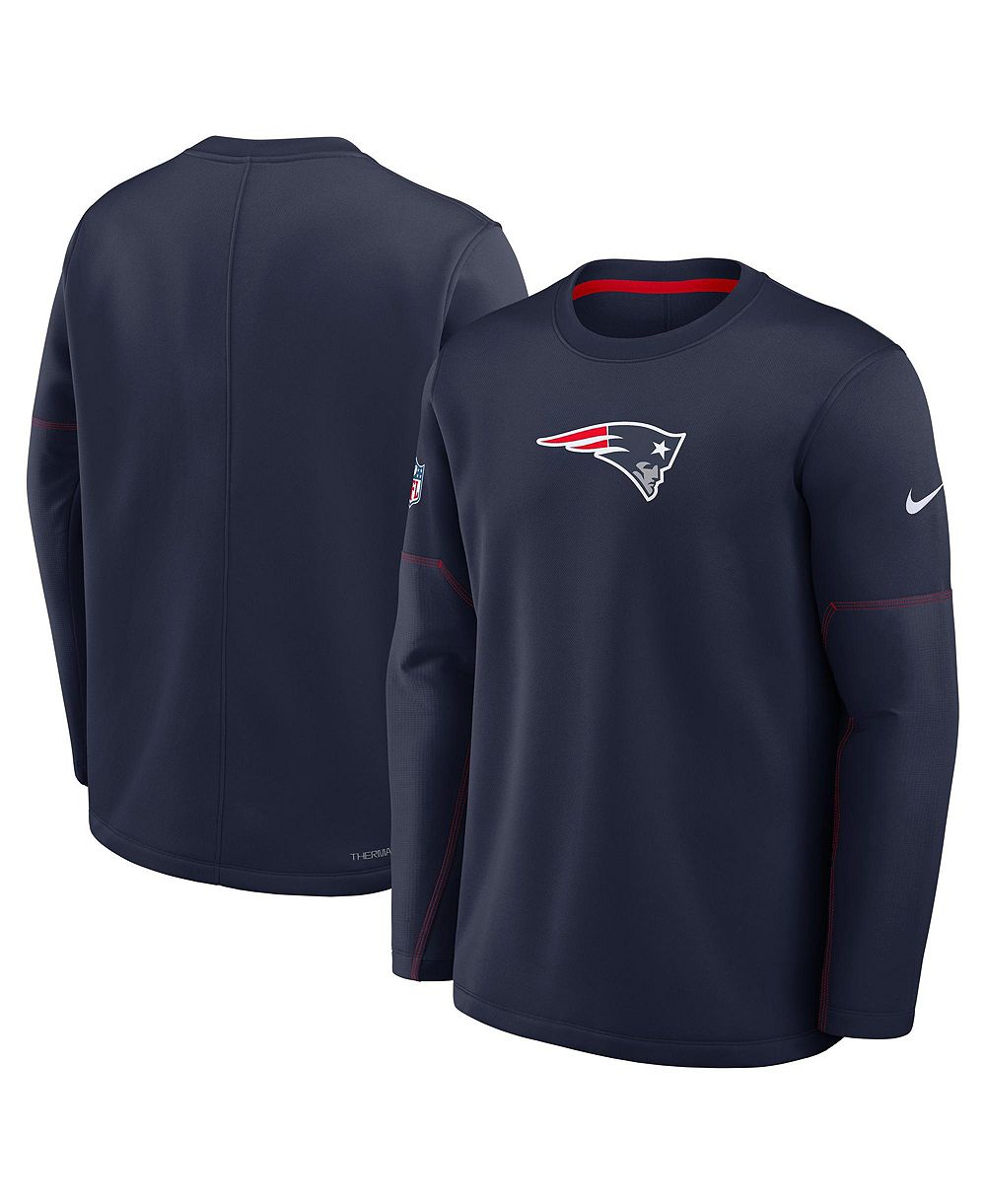 Nike Men's New England Patriots Sideline Coaches Midweight Crewneck Sweatshirt