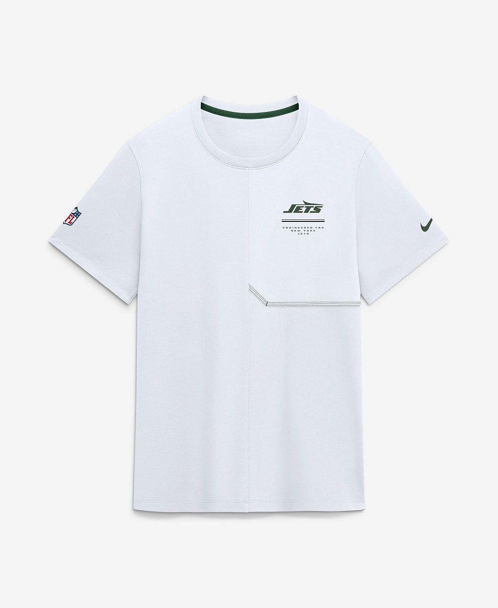 Nike мужская футболка с коротким рукавом New York Jets для тренеров с боковой линии