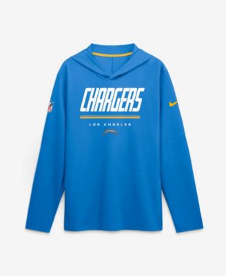 Nike Men's Los Angeles Chargers Sideline Lightweight Long-Sleeve Dri-FIT Hoodie