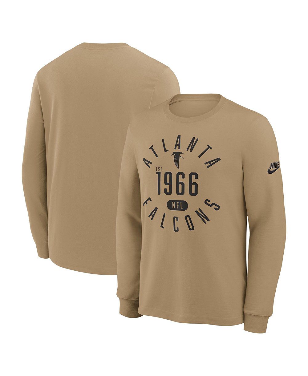 Nike Men's Atlanta Falcons Blitz Package Rewind Vintage Slub Graphic Crewneck Long Sleeve T-Shirt