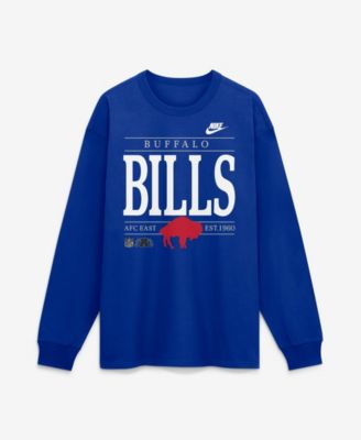 Nike Men's Buffalo Bills Max90 Long-Sleeve Relaxed-Fit Screen-Print Throwback Graphic T-Shirt