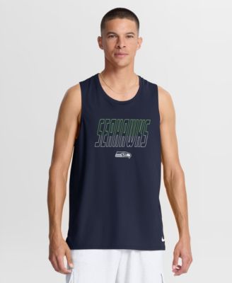 Nike Men's Seattle Seahawks Kickoff Miler Dri-FIT Sleeveless Crewneck Double Pique Tank Top