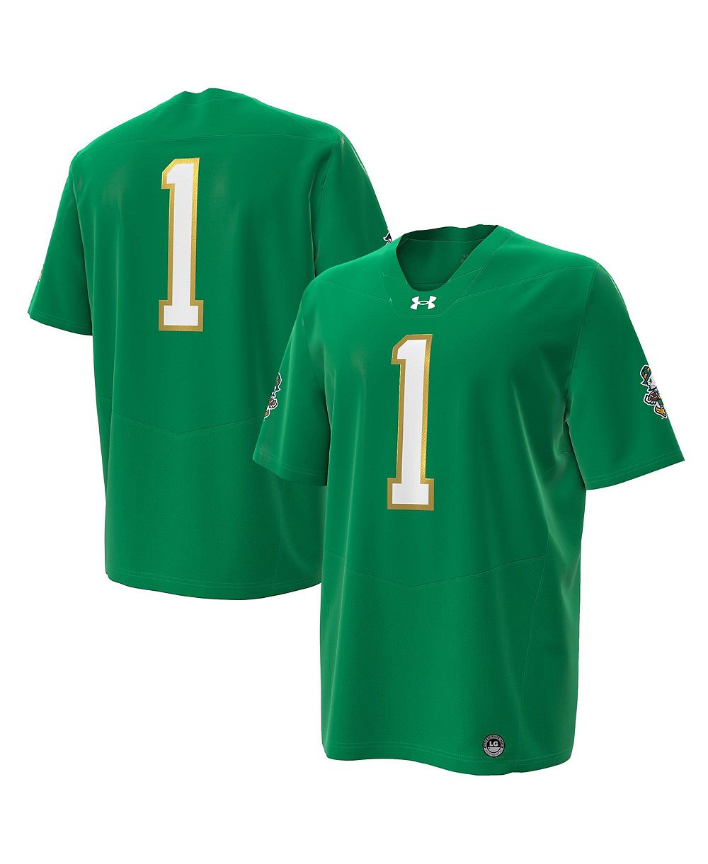 Under Armour Men's Notre Dame Fighting Irish Wear Green Replica Relaxed-Fit Football Jersey