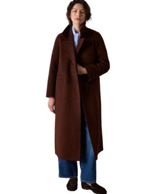 Whistles Women's Double-Breasted Midi Relaxed Coat