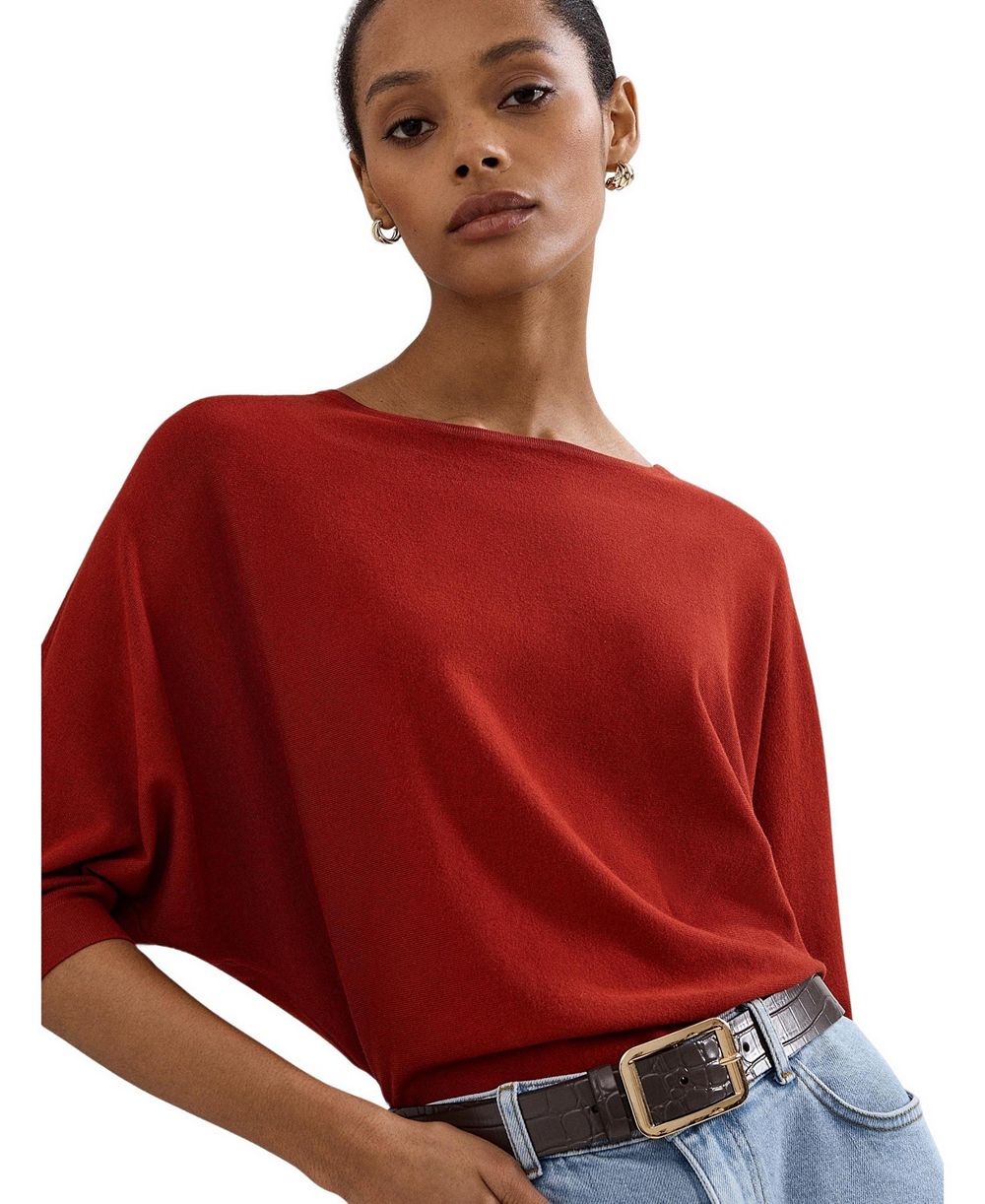 Женский свитер Phase Eight Women's Cristine Boat Neck 3/4-Sleeve Sweater с лодочкой и рукавом 3/4
