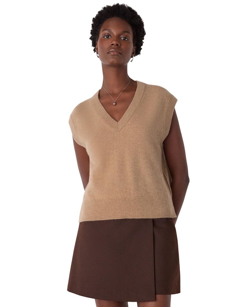 Whistles Women's Cashmere V-Neck Vest