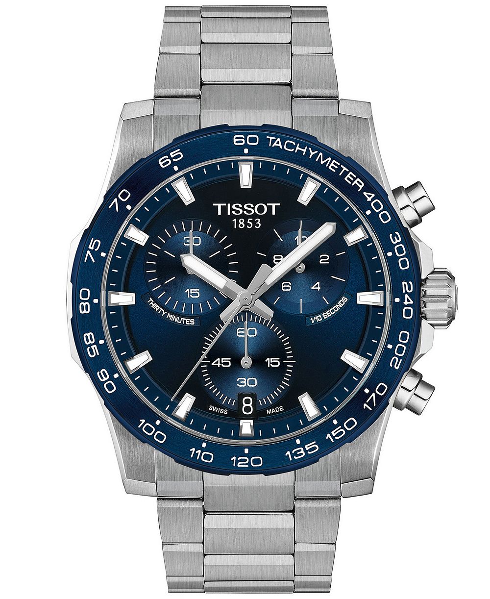 Tissot Men's Quartz Chronograph Supersport Stainless Steel Watch 42mm