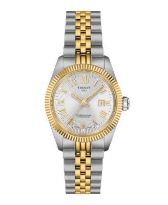 Женские автоматические часы Tissot Ballade двухцветные из нержавеющей стали 30 мм