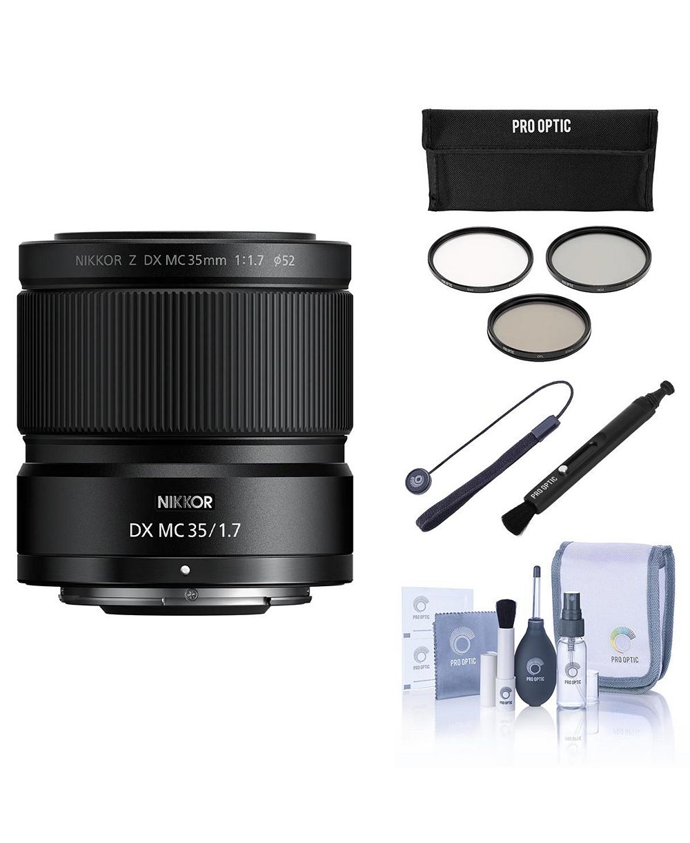 Объектив Nikon NIKKOR Z DX MC 35mm f/1.7 с набором фильтров 52 мм и шнурком для крышки
