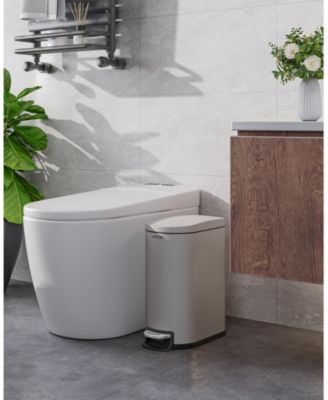 gaomon 2.6 Gallon Stainless Steel Step-on Trash Can, Slim Kitchen Garbage Bin