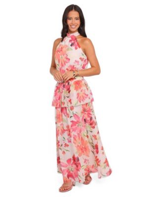 Petal and Pup Women's Martha Halter Sleeveless Maxi Dress