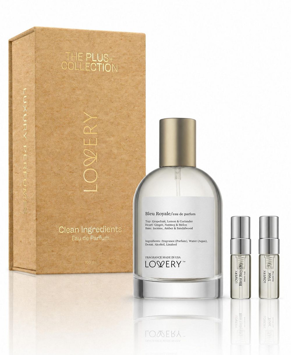 Lovery набор подарочный из 3 флаконов парфюма Bleu Royale Eau de Parfum 3,4 унции для мужчин с мини-флаконом и бесплатным образцом