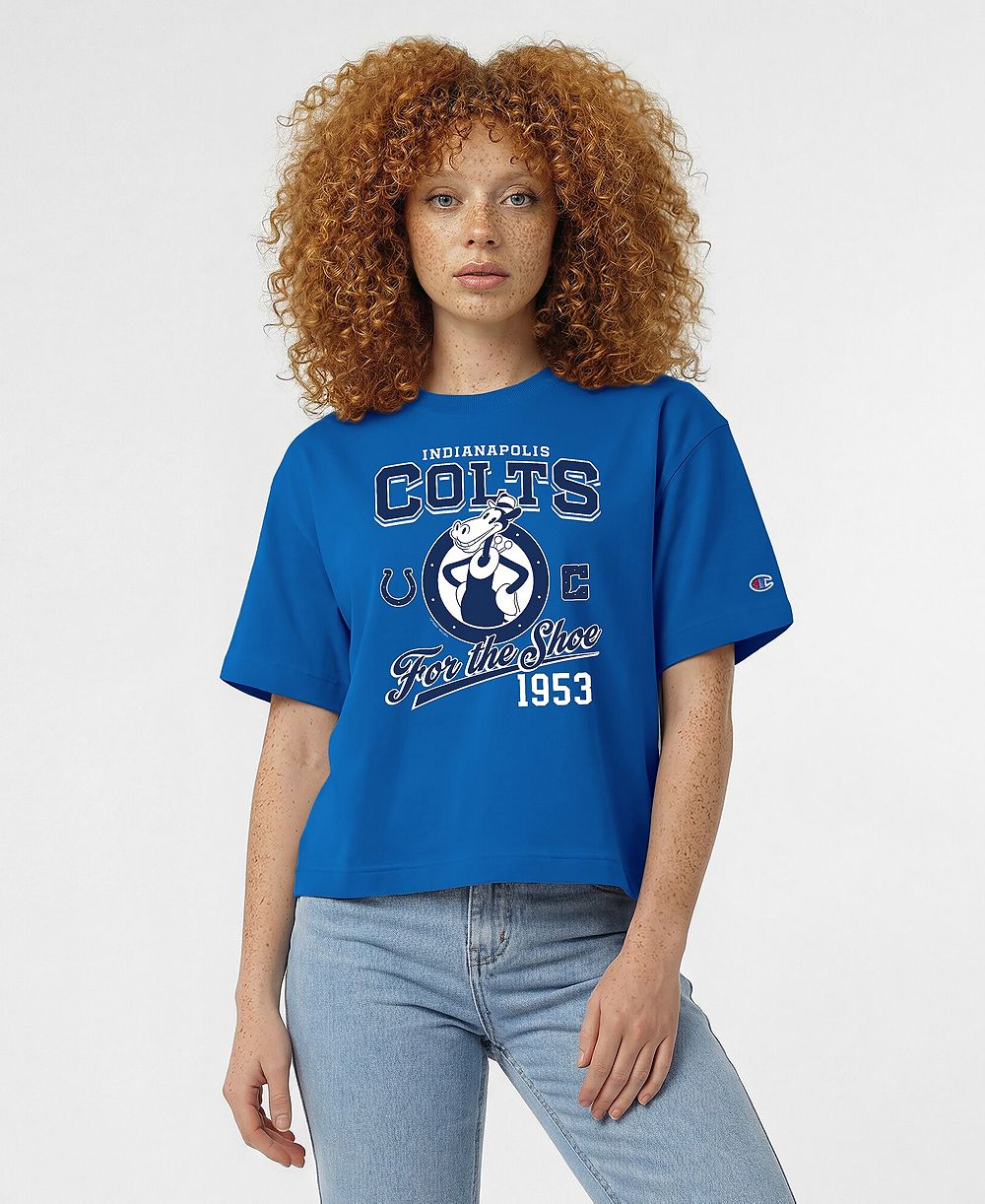 Женская футболка Royal Indianapolis Colts Disney X Champion All Star