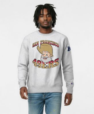 Champion Men's Silver San Francisco 49ers Disney X Champion Reverse Weave Fleece Crewneck Sweatshirt