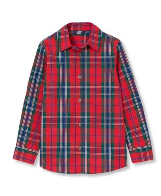 Bright red multi plaid