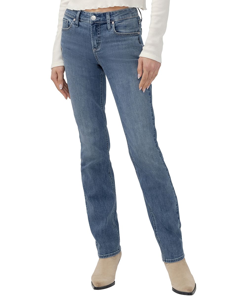 Silver Jeans Co. Women's Elyse Low-Rise Straight-Leg Jeans